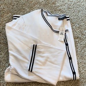 Talbots black and white cardigan